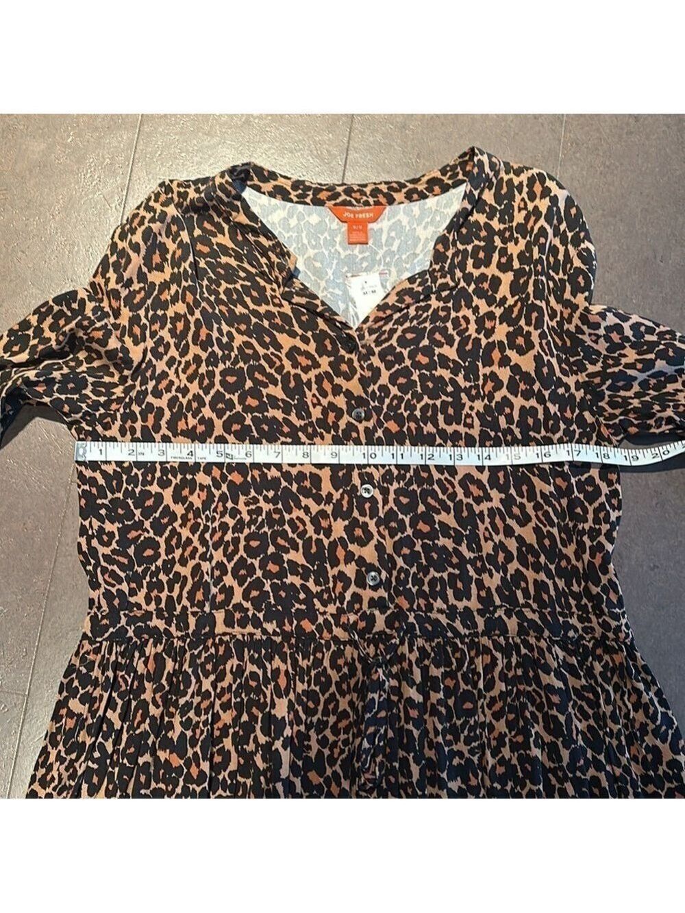 JOE Fresh leopard cheetah animal print dress size Medium - Picture 5 of 5